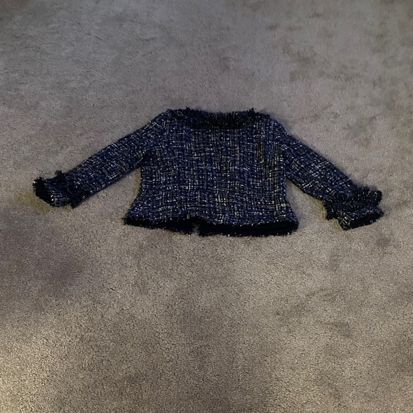 Ann Taylor Black and Gray Tweed Blazer - Picture 2 of 2